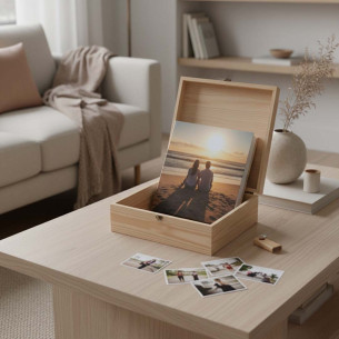 caja de madera para álbum