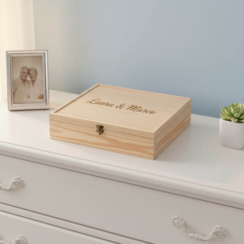 caja de madera para álbum