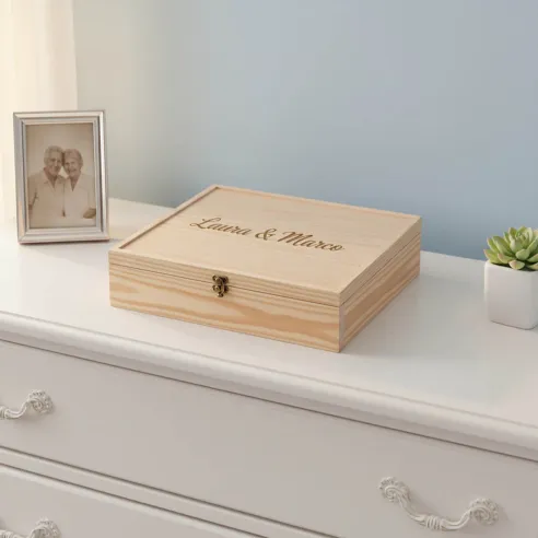caja de madera para álbum