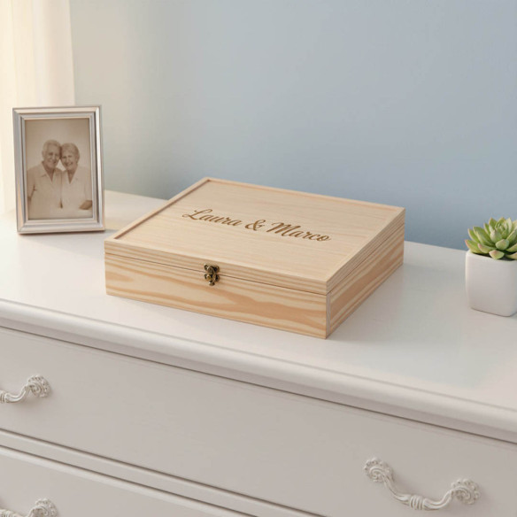 caja de madera para álbum