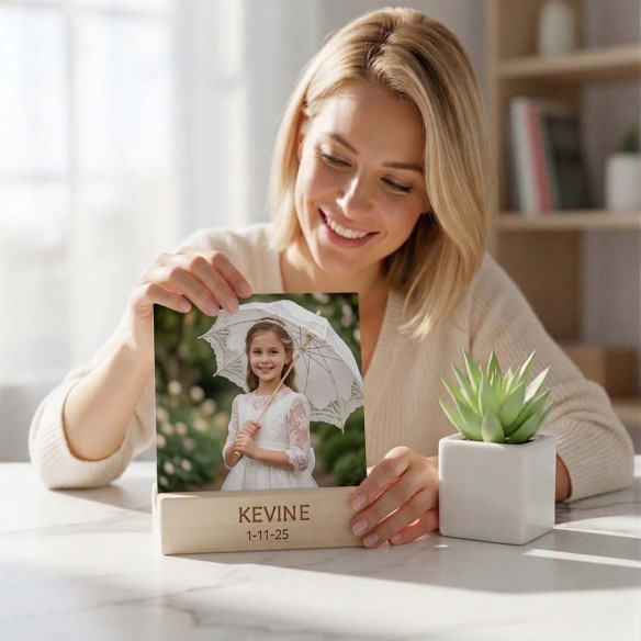 taco madera fotos para recordatorio comunión