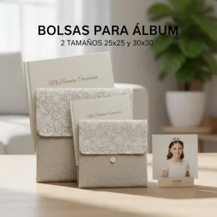 bolsa tela para álbum flores