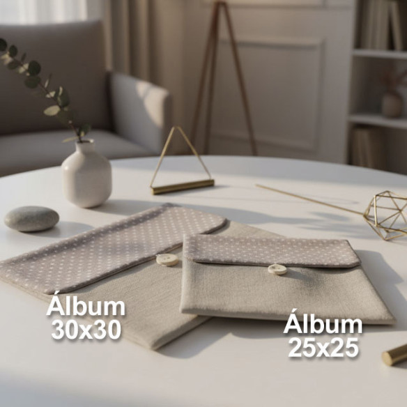 bolsa tela para álbum