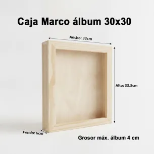 caja madera para álbum marco 2