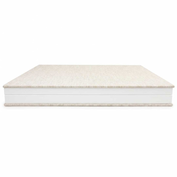 caja álbum lino blanca