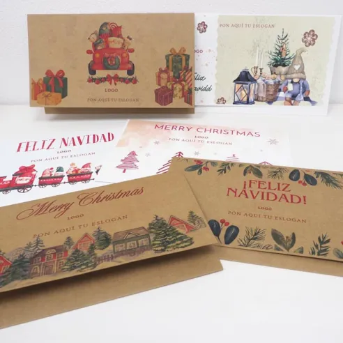sobres personalizados para fotos navidad