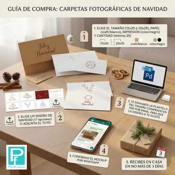 sobres personalizados para fotos navidad