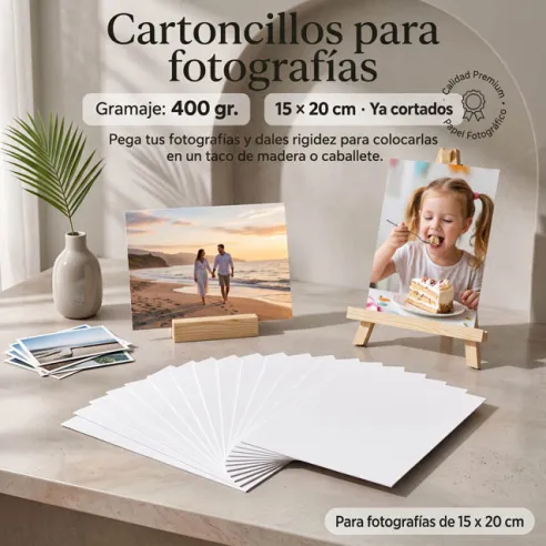 cartón para fotos 15x20