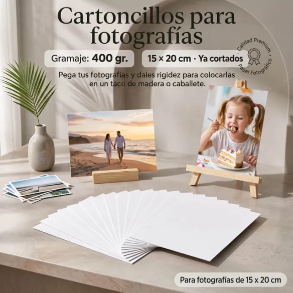 cartón para fotos 15x20