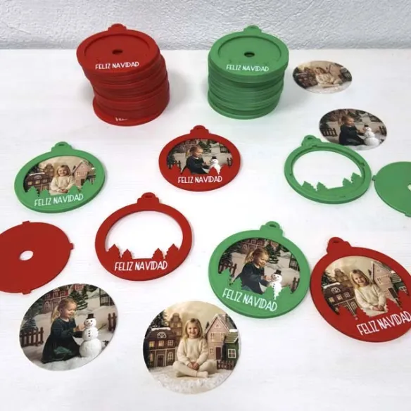 bola árbol navidad personalizada con foto