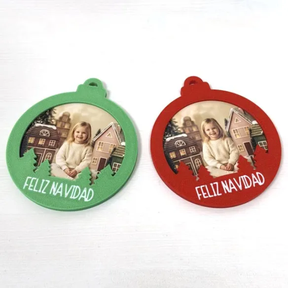bola árbol navidad personalizada con foto