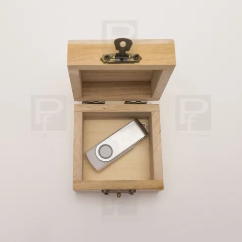 Caja de madera para guardar pen drive, tus archivos caja personalizada