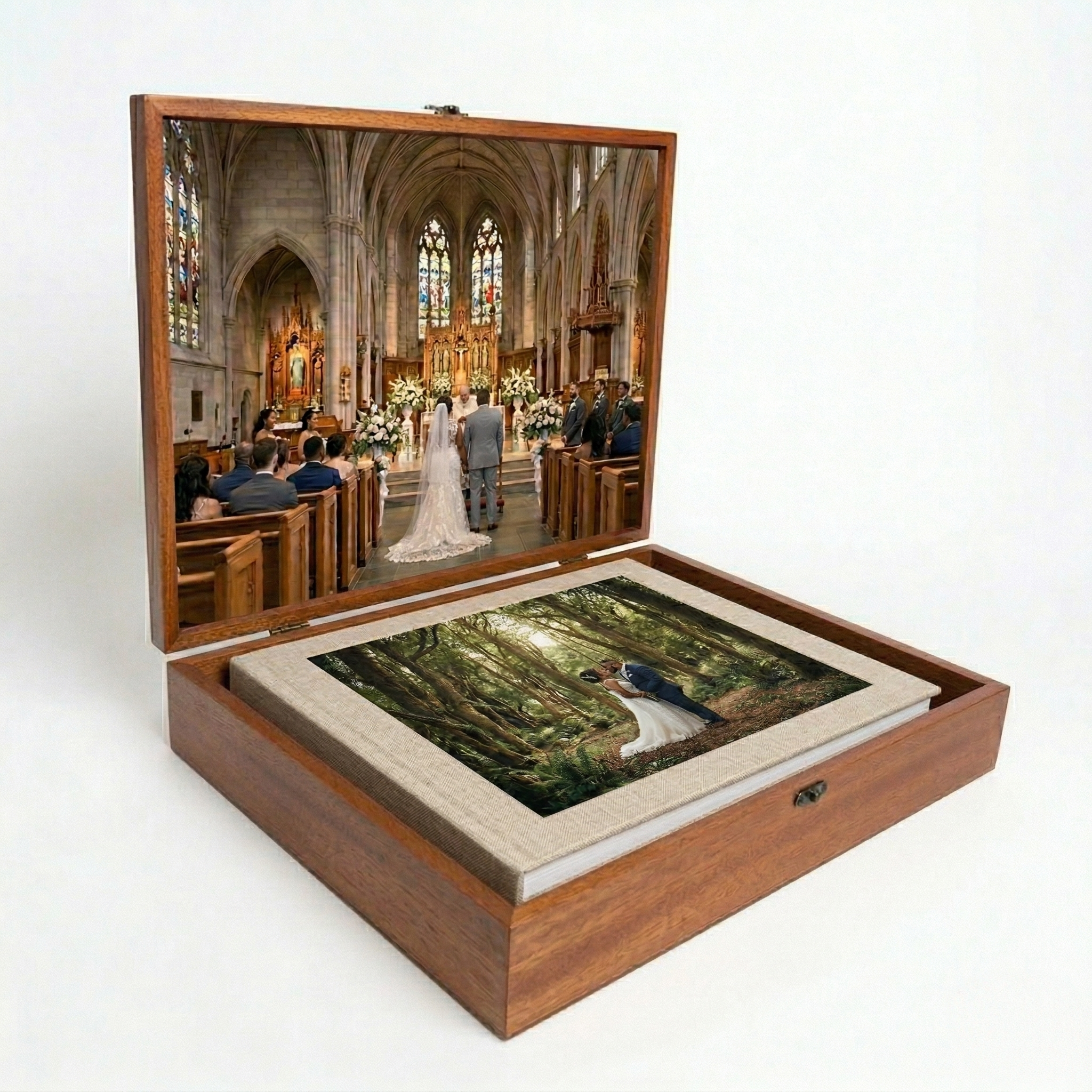 CAJAS DE MADERA PARA ÁLBUM y FOTOS